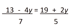 igualación de x