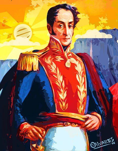 Ilustración de Simón Bolívar