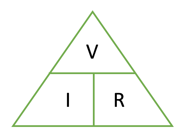 Triangulo de la ley de ohm