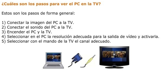 Ilustración digital: Tecnología - Contiene texto: Cuales son los pasos para ver el PC en la TV